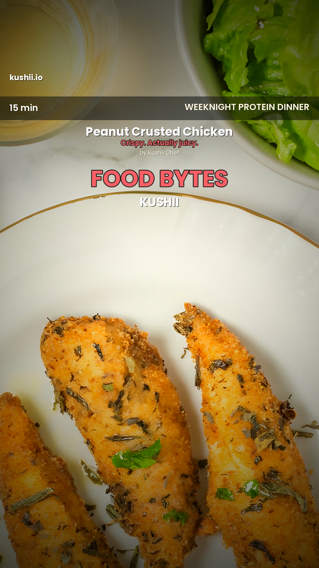 Garlic Herb Peanut Crusted Chicken
