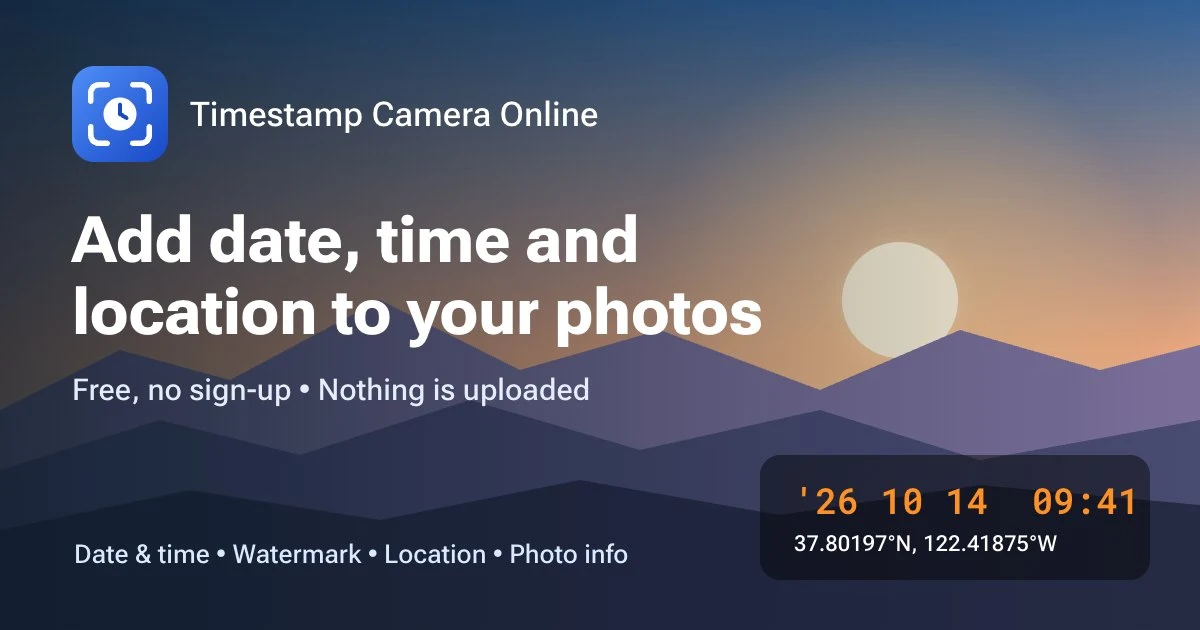 Timestamp Camera Online preview