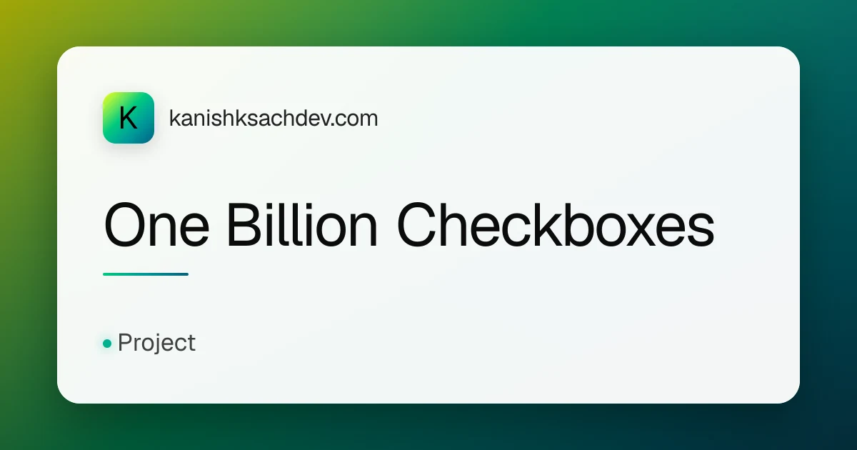 One Billion Checkboxes preview