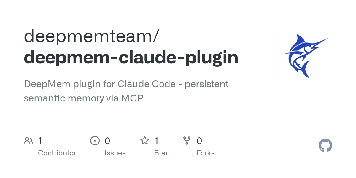 DeepMem Claude Code Plugin preview