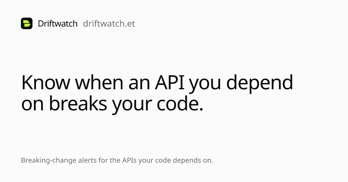 Driftwatch preview