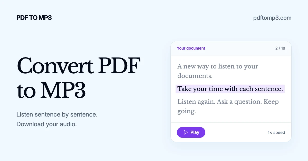 PDF TO MP3 preview