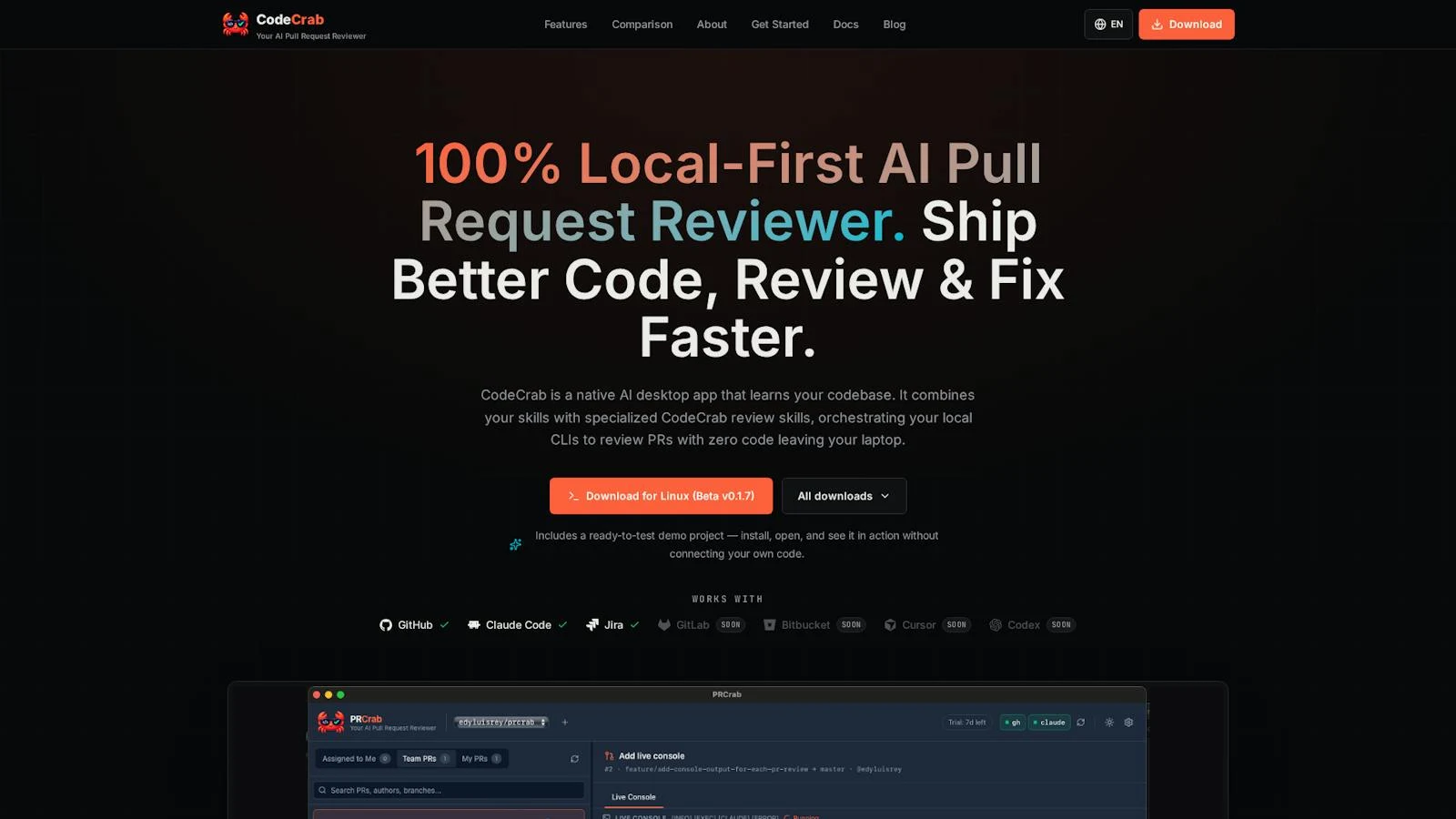 CodeCrab screenshot 1