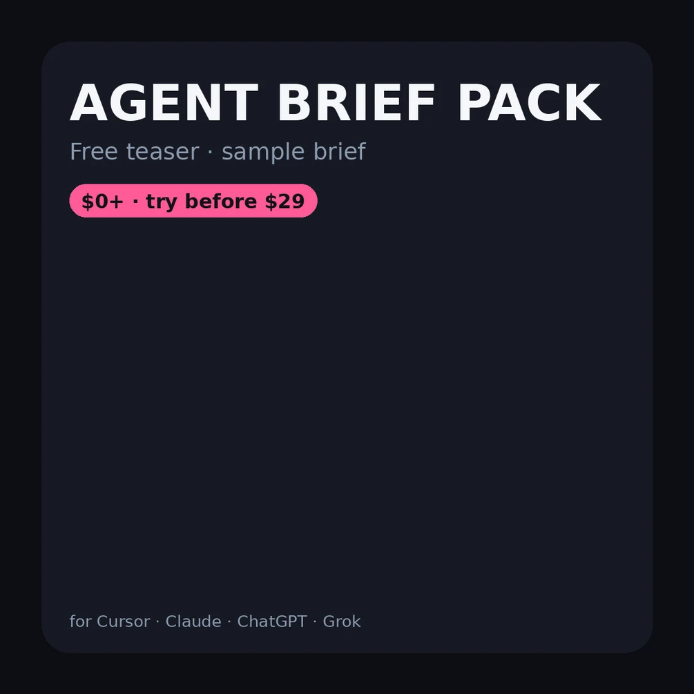 Agent Brief Pack preview