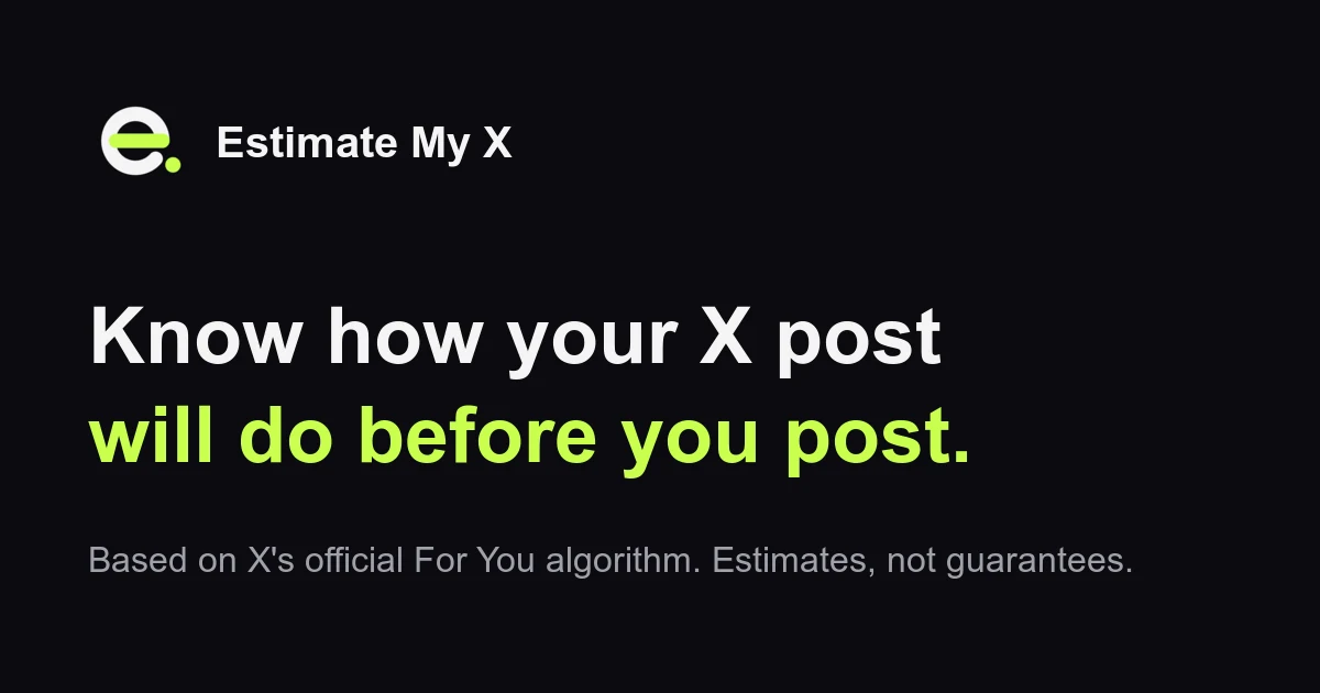 Estimate My X preview