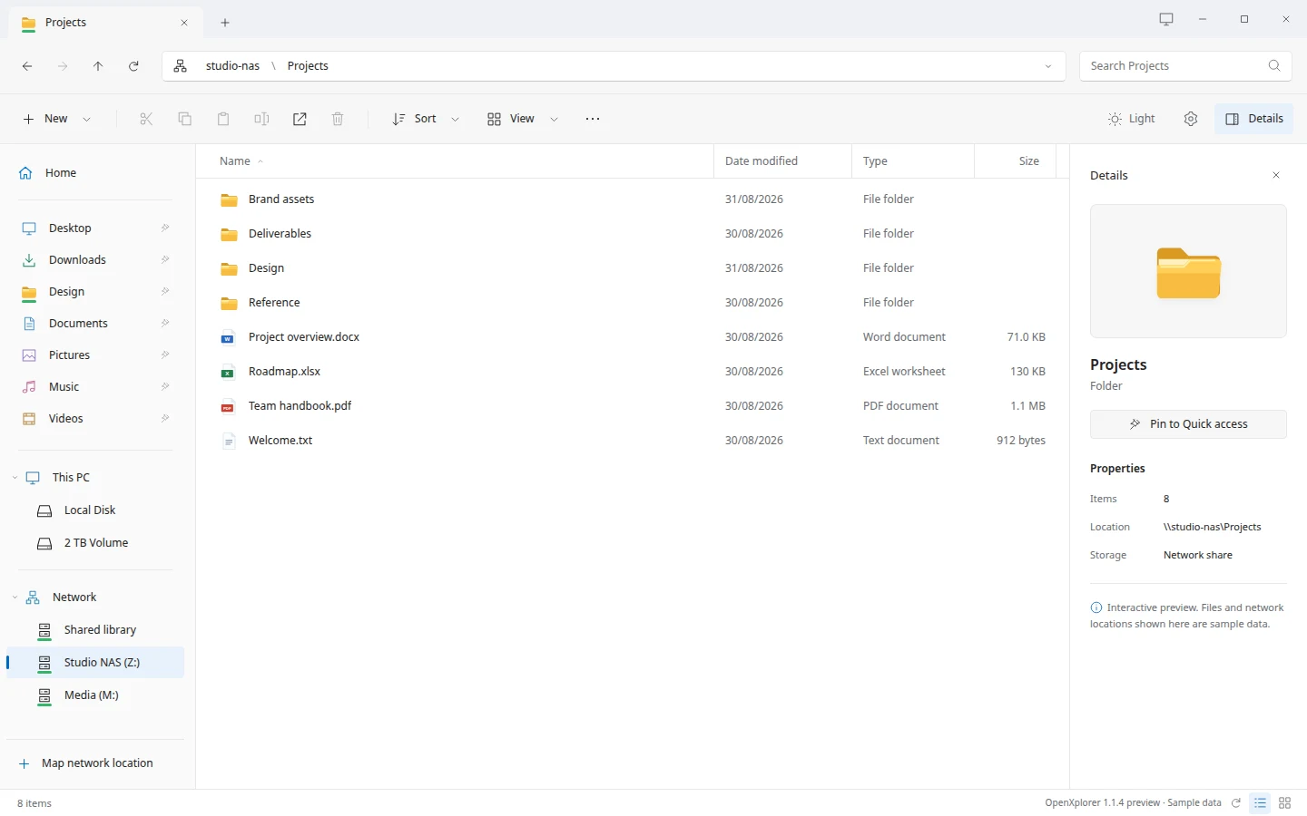 OpenXplorer preview