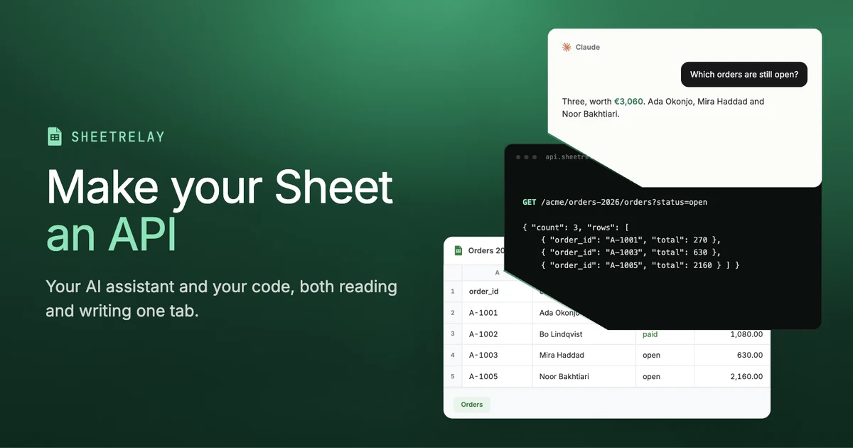SheetRelay preview