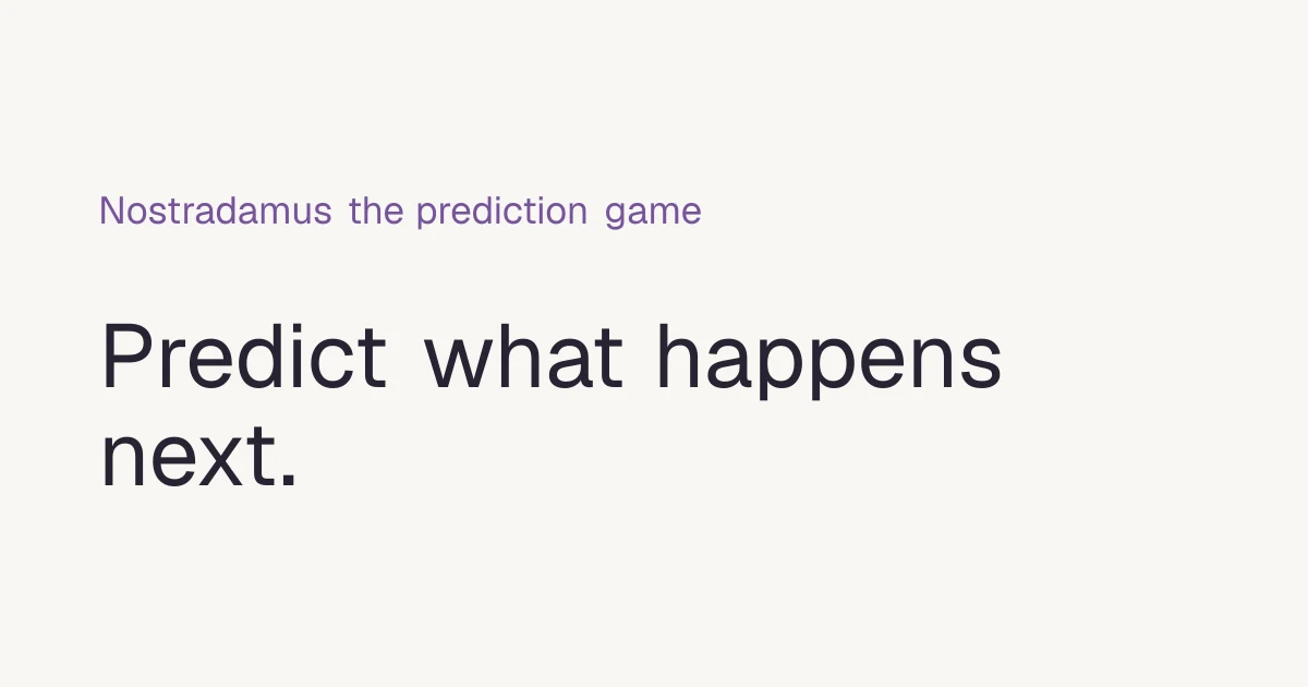 Nostradamus the prediction game preview