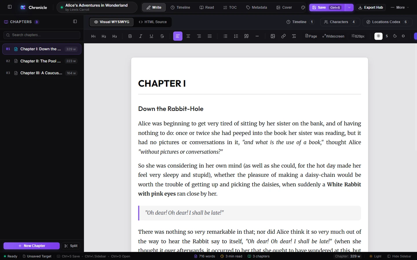 Chronicle preview