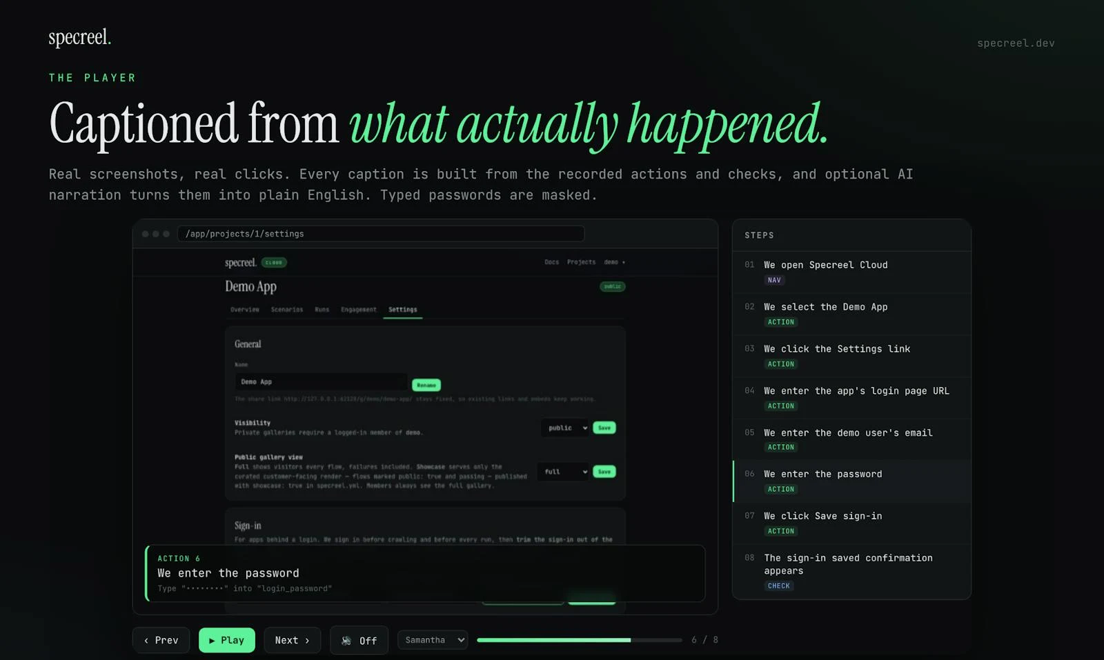 Specreel screenshot 2
