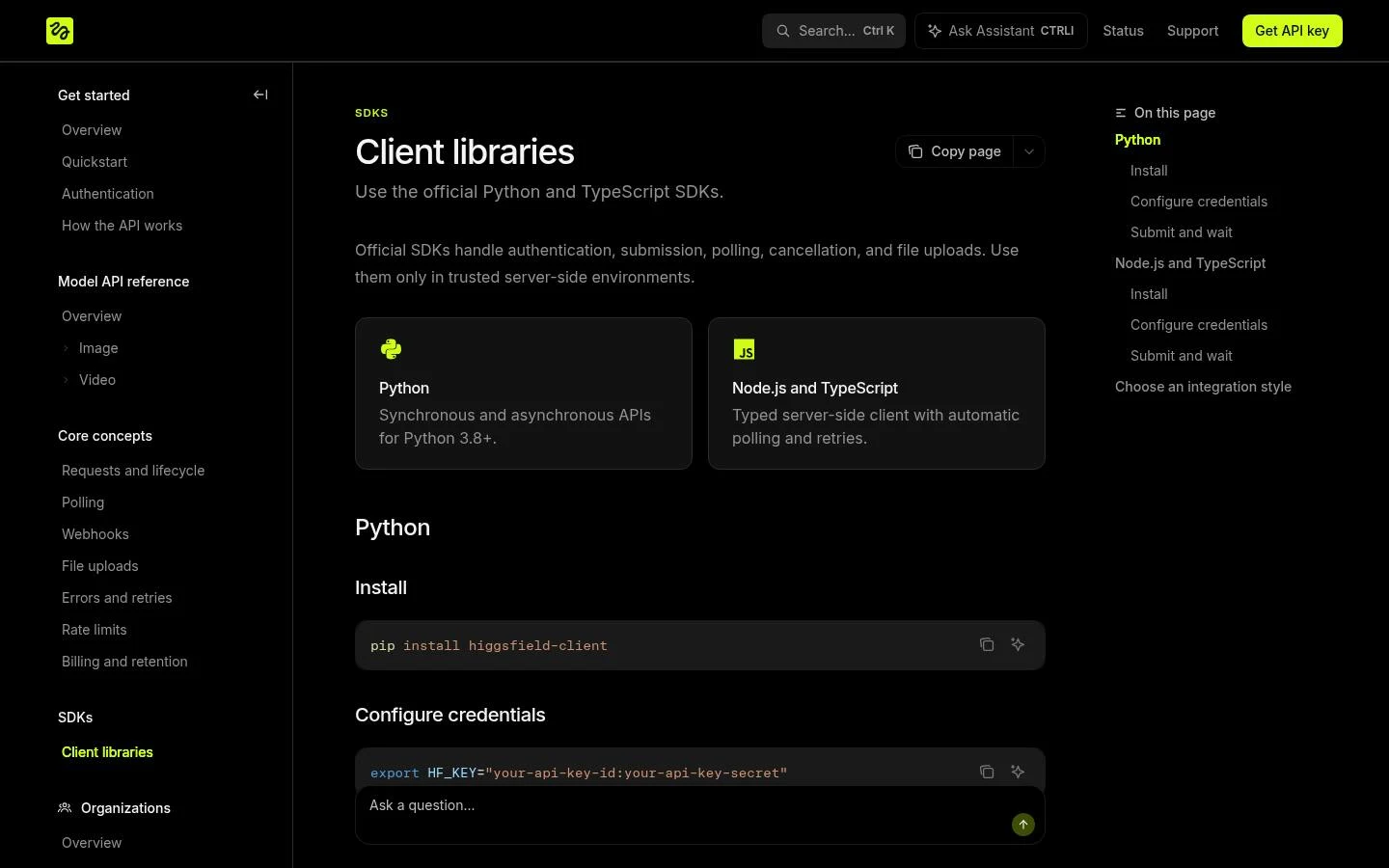 Higgsfield API screenshot 4