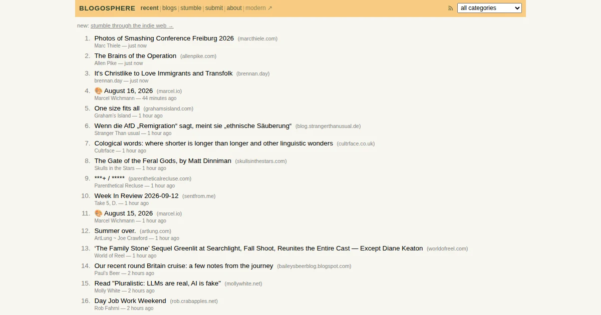 Blogosphere preview