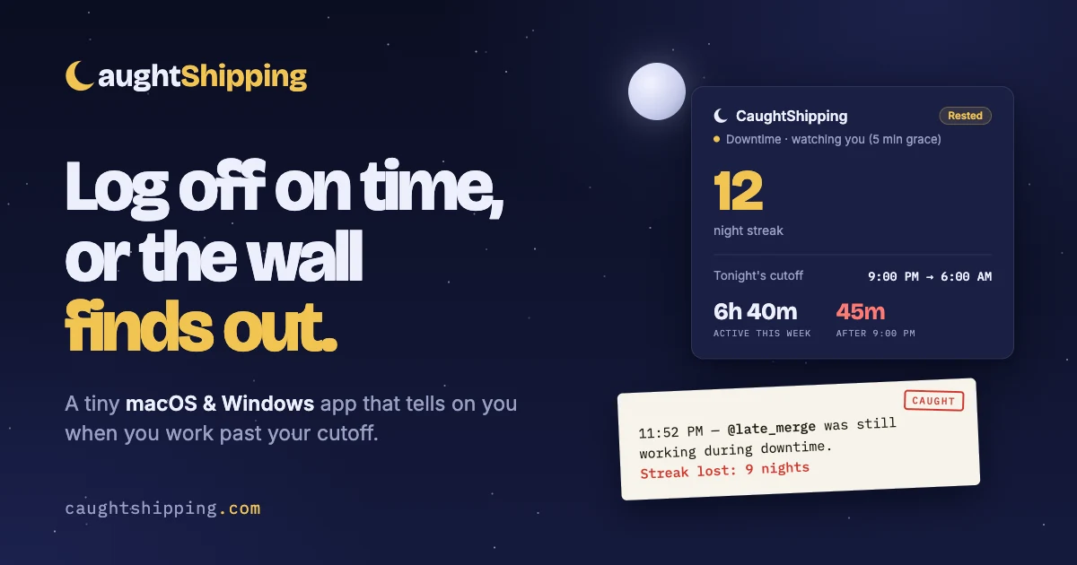 CaughtShipping preview