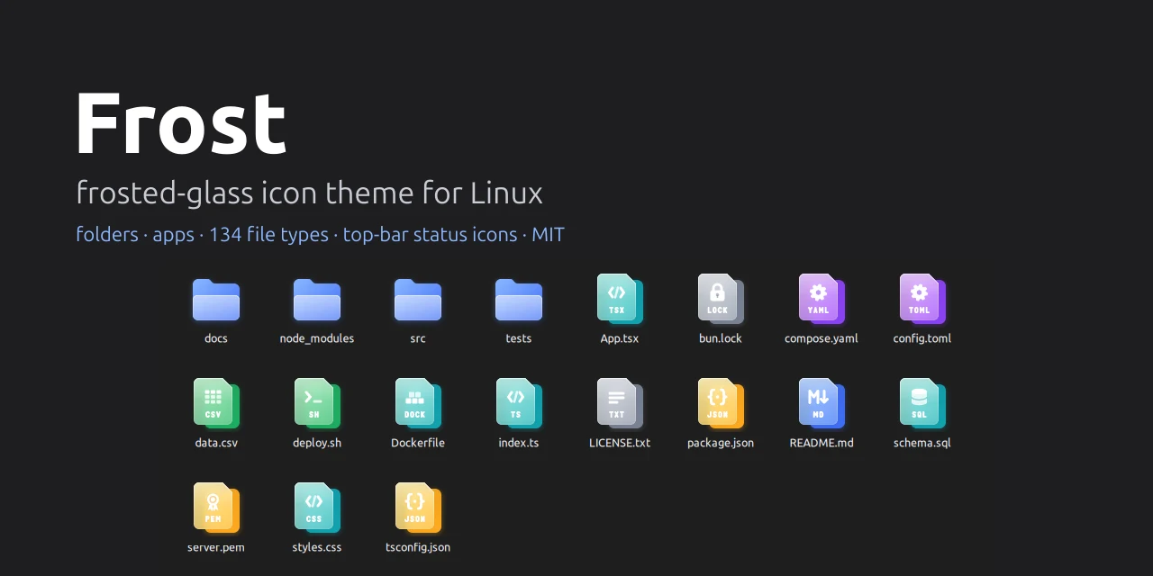Frost Icon Theme preview