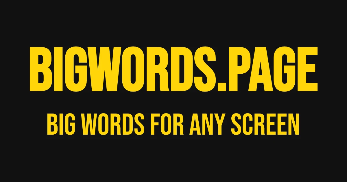 BIGWORDS.PAGE preview