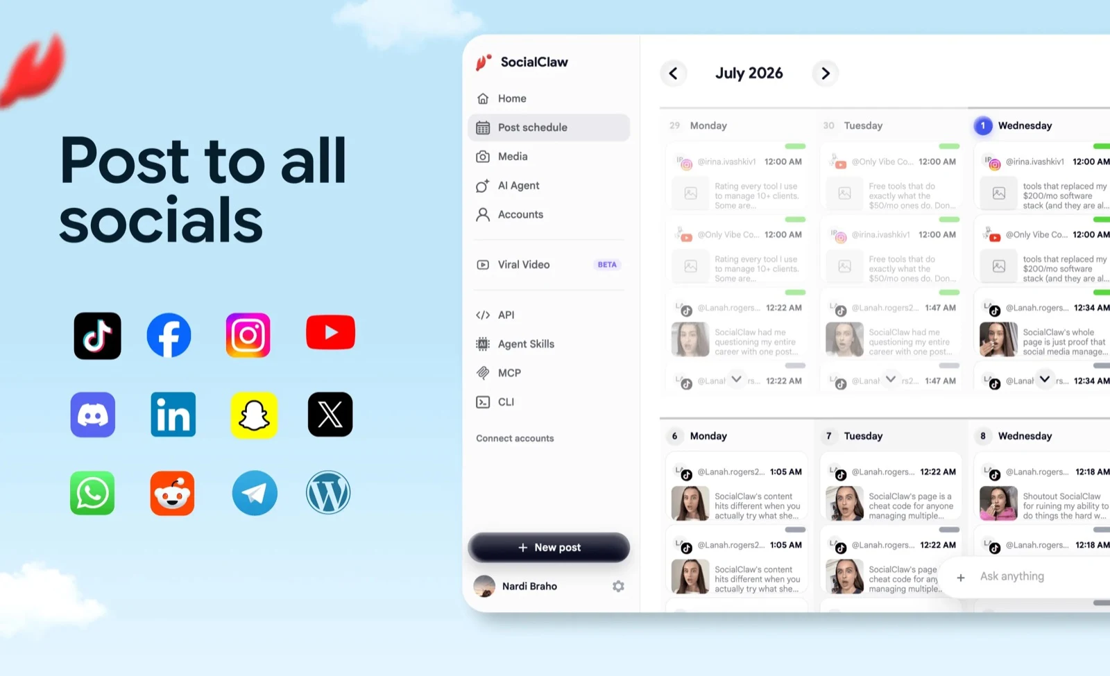 SocialClaw preview