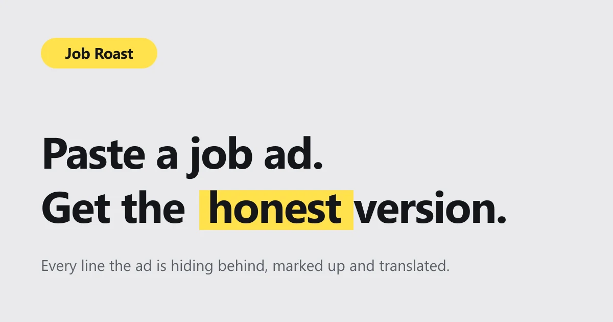 Job Roast preview
