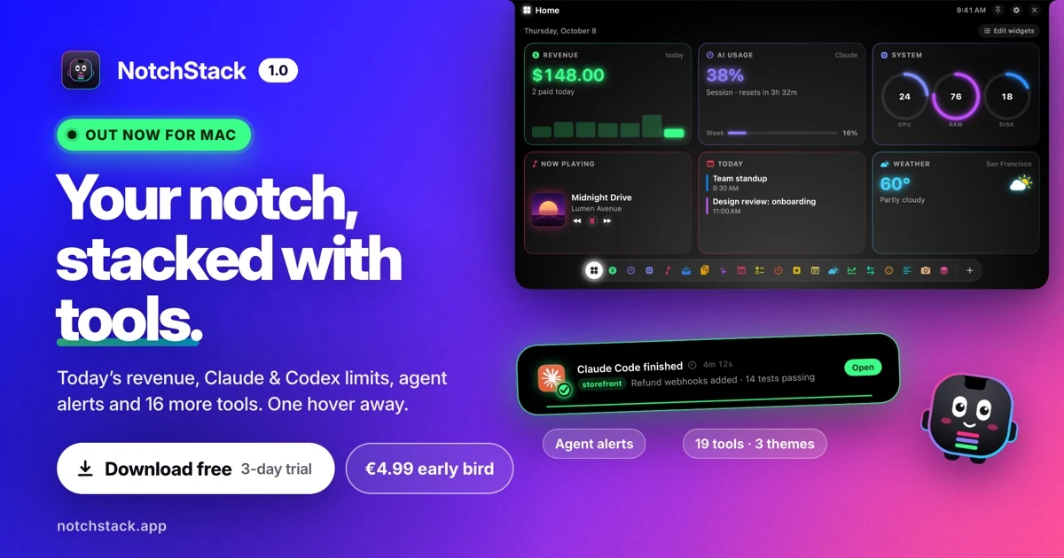 NotchStack preview