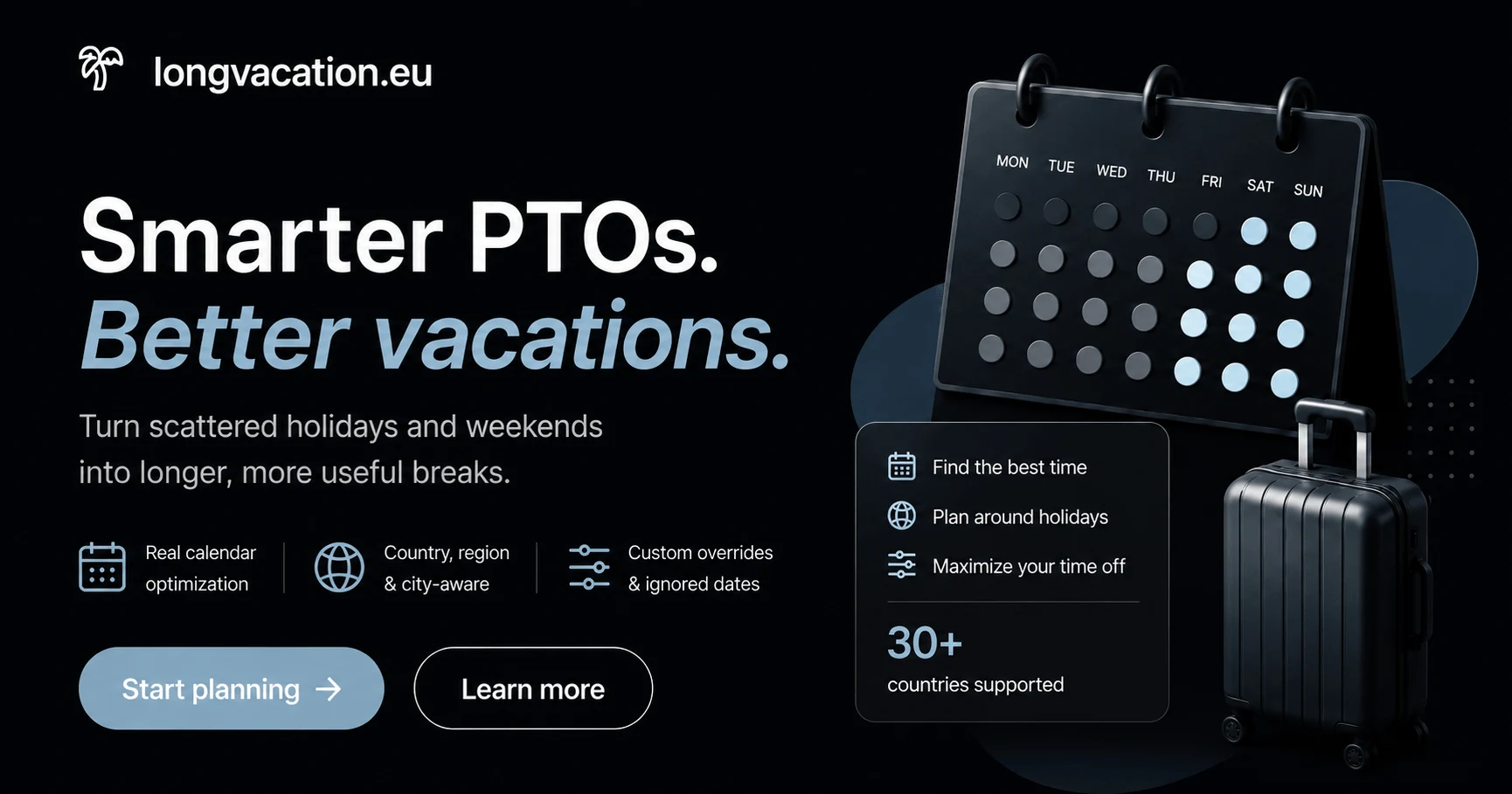 Long Vacation - Vacation Optimizer & Holiday Optimizer & PTO Optimizer preview
