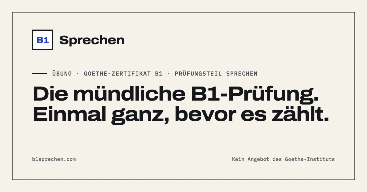 B1 Sprechen preview