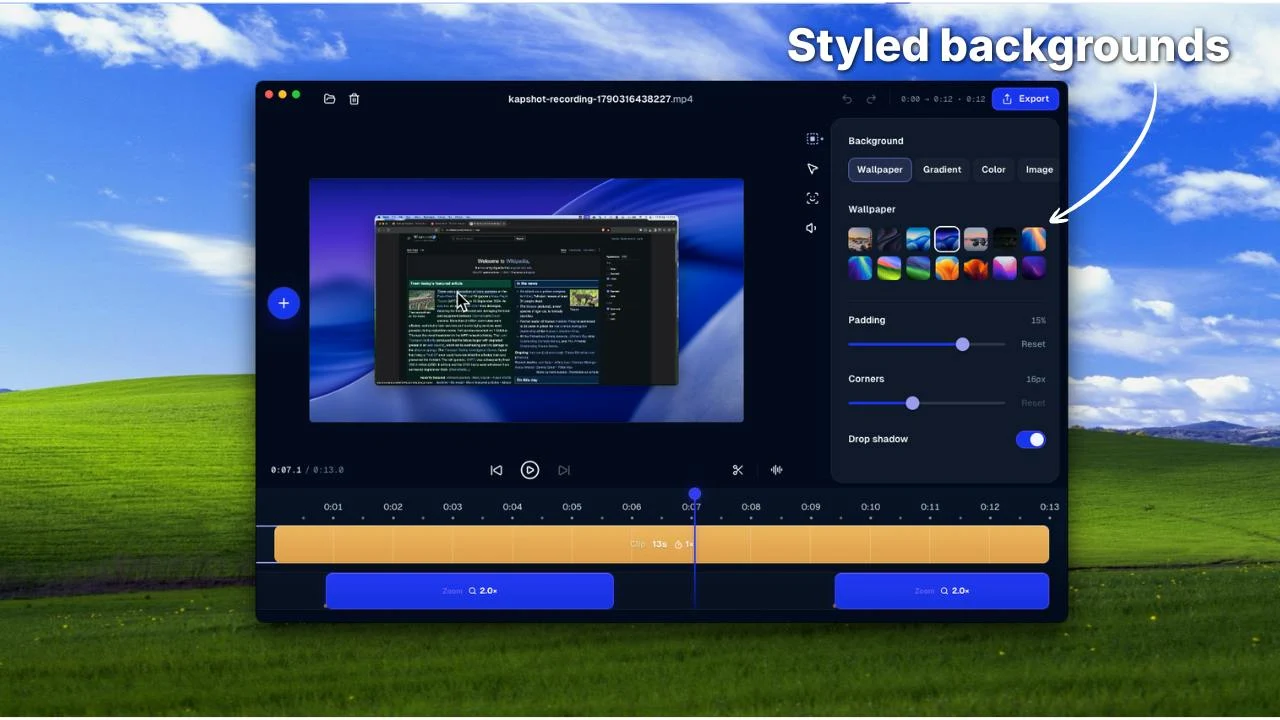 Kapshot screenshot 3