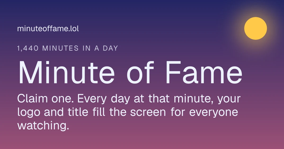 Minute of Fame preview