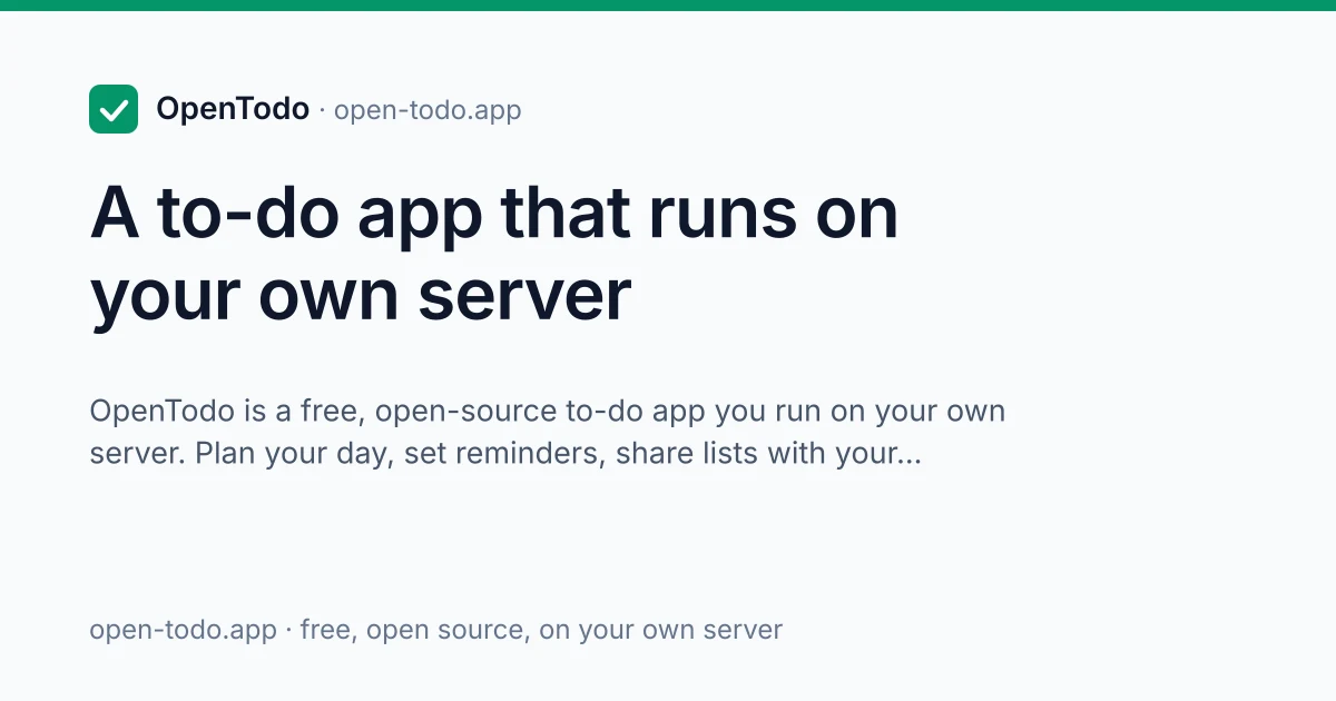 OpenTodo preview