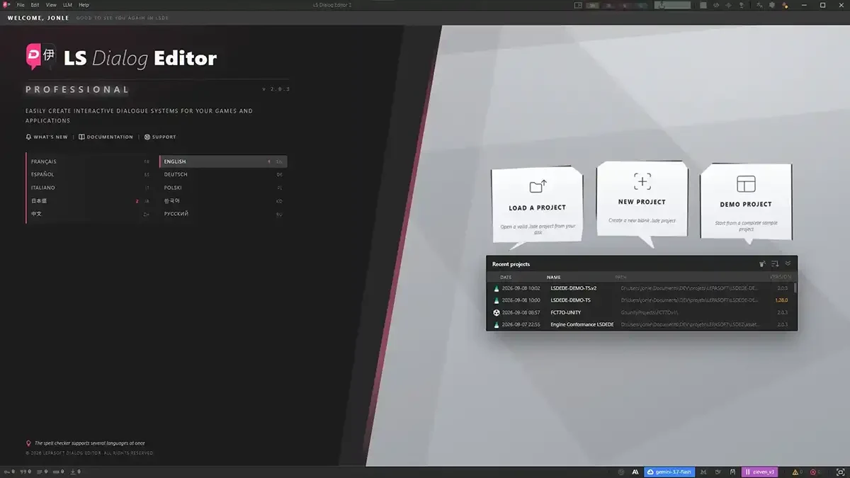LS Dialog Editor (LSDE) preview