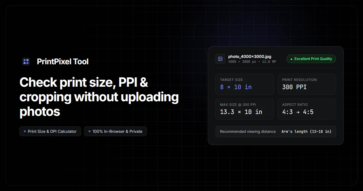 PrintPixel Tool preview