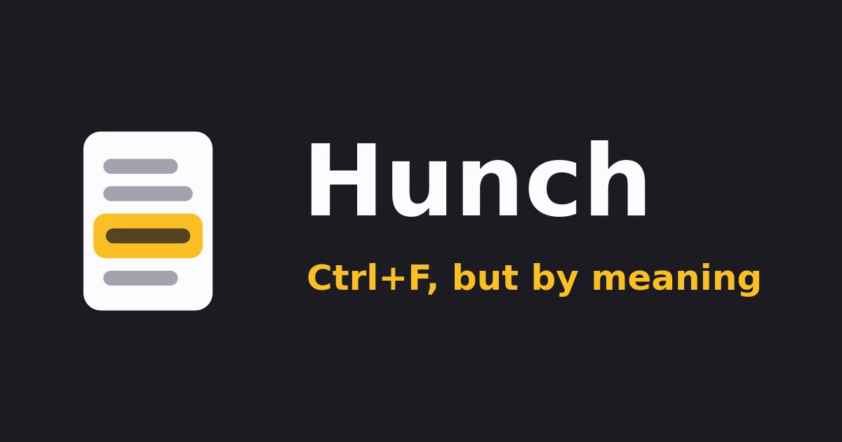 Hunch preview