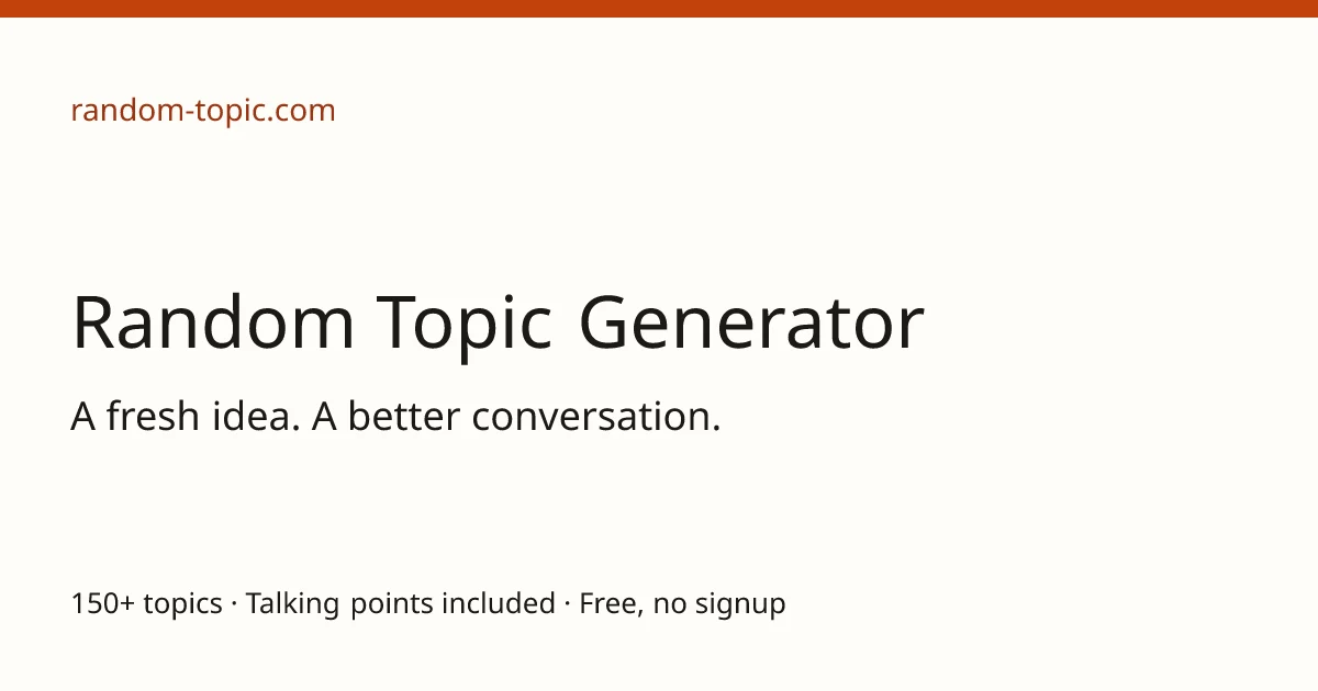 Random Topic Generator preview
