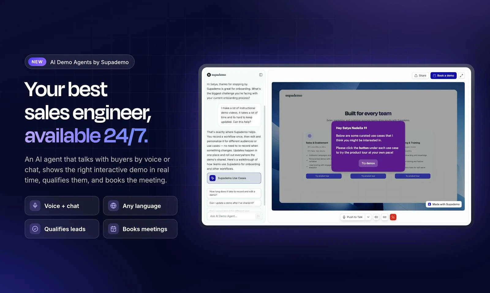 Supademo AI Demo Agent screenshot 1