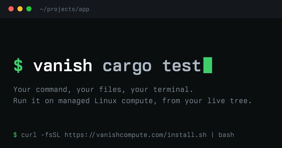 Vanish preview