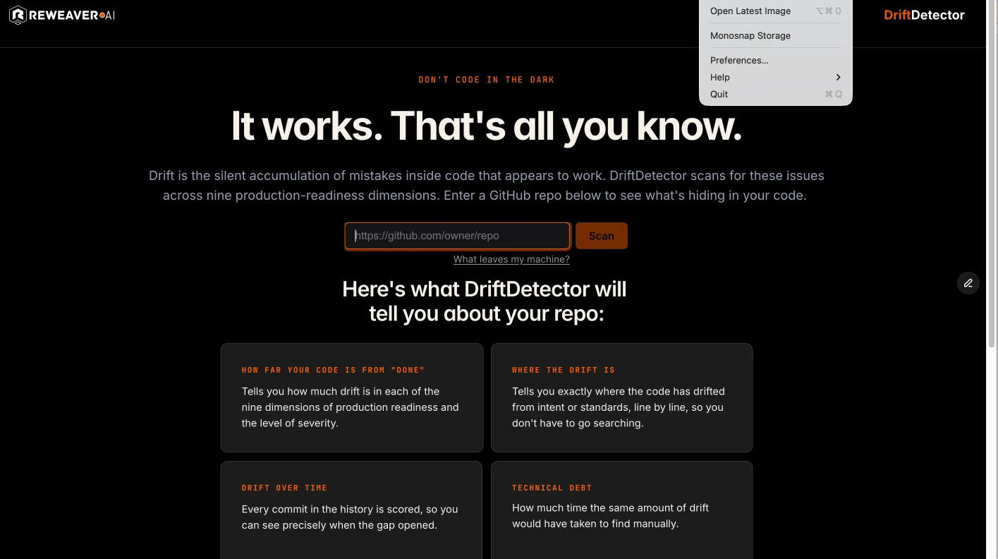 ReWeaver AI DriftDetector preview