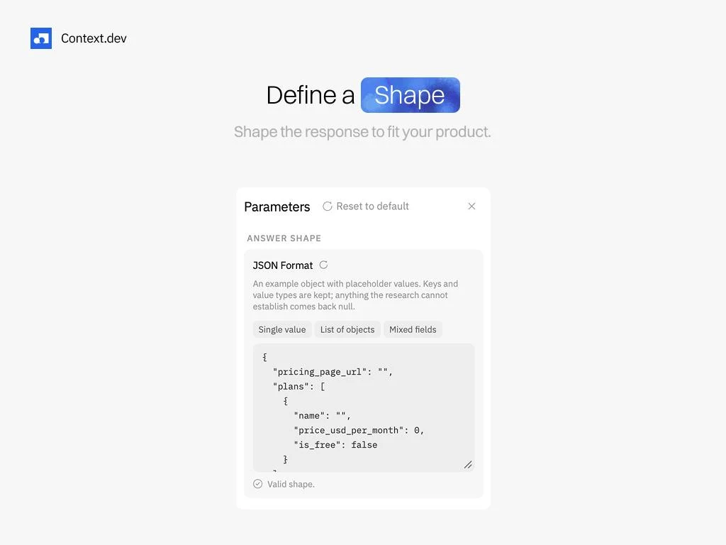 Answers by Context.dev screenshot 2