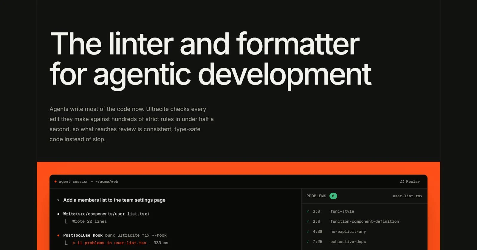 Ultracite v8 screenshot 1