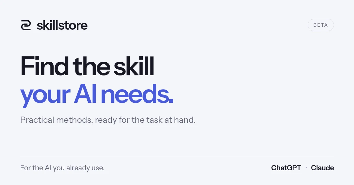 Skillstore preview