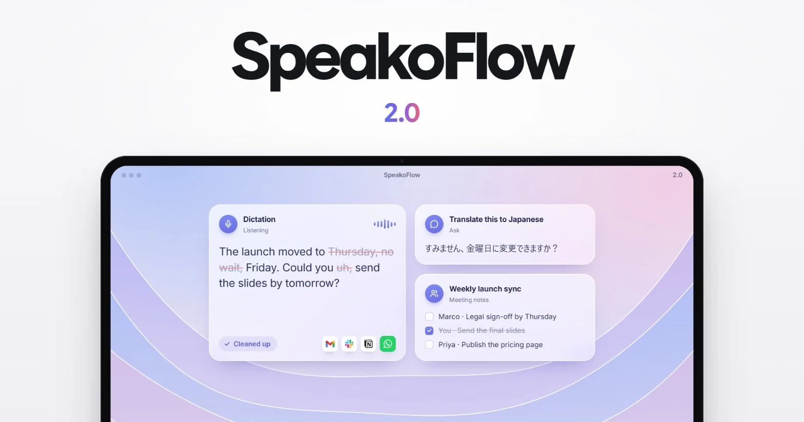 SpeakoFlow preview