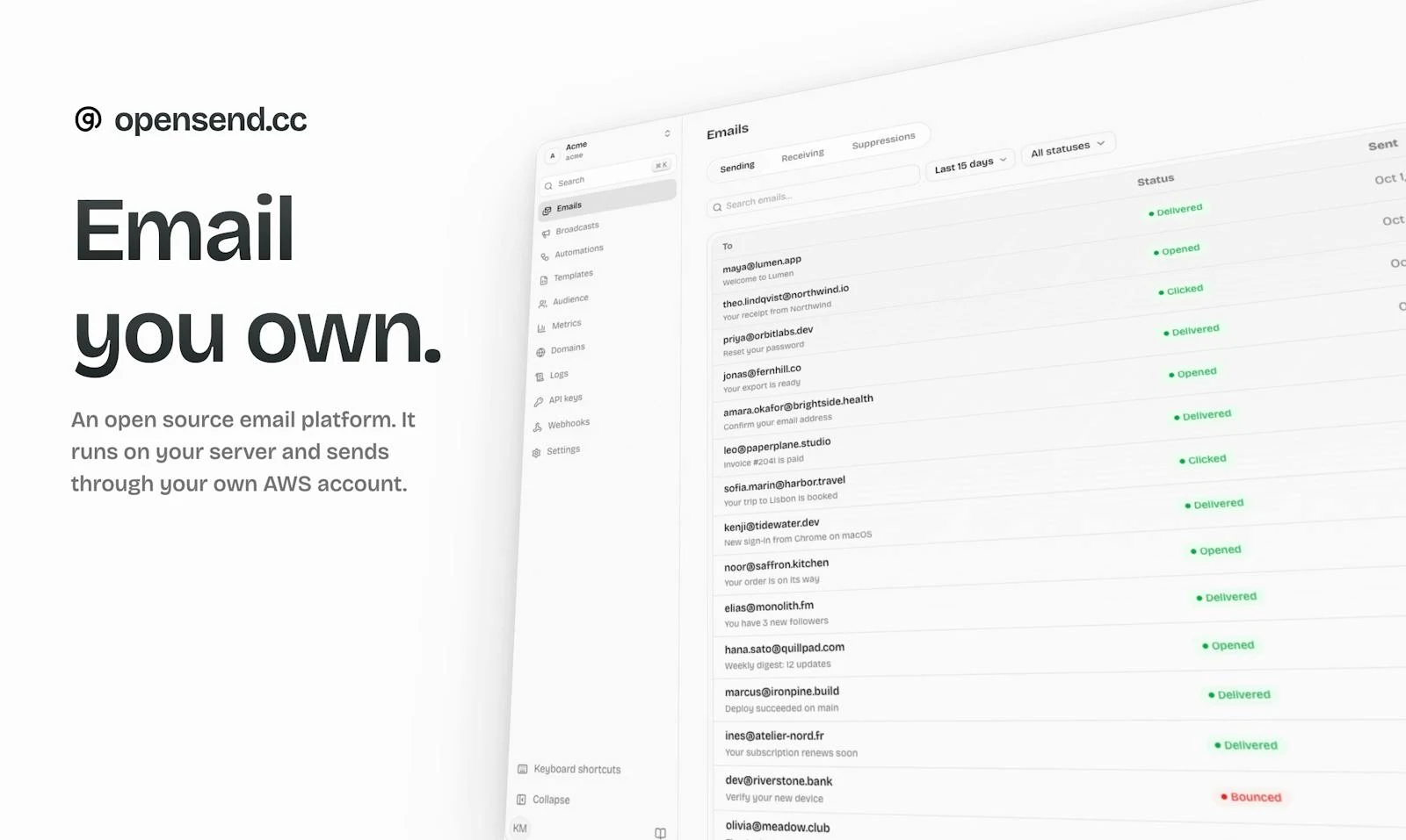 opensend.cc screenshot 1