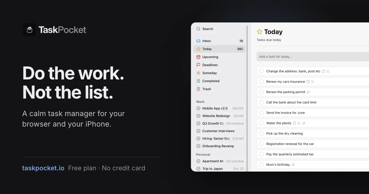 TaskPocket preview