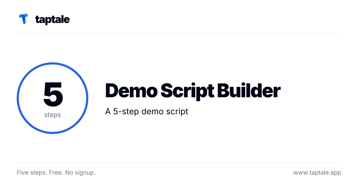 Demo Script Builder preview
