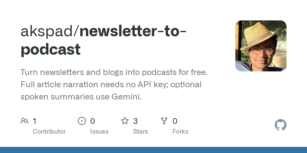 newsletter-to-podcast preview