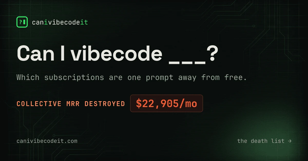 Can I Vibecode It? preview
