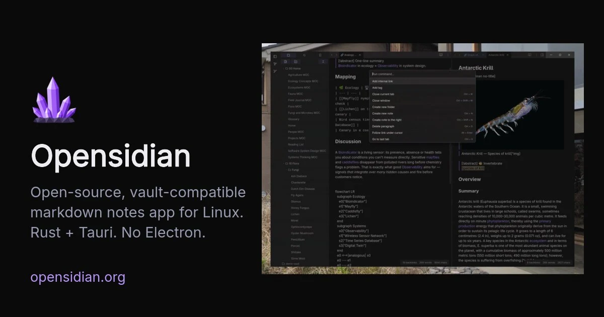 Opensidian preview