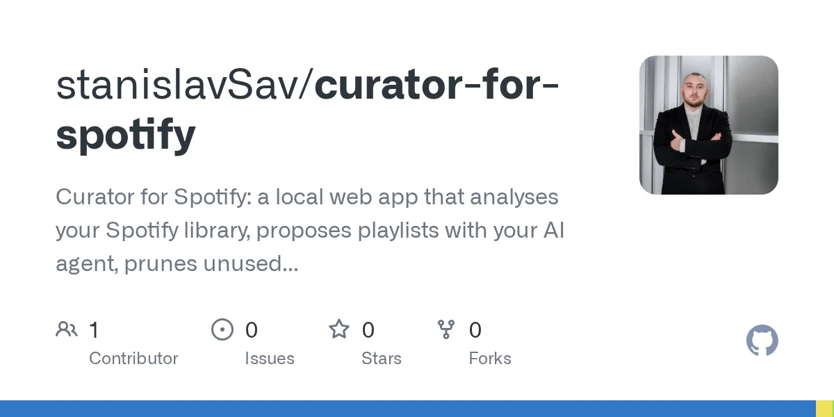 Curator for Spotify preview