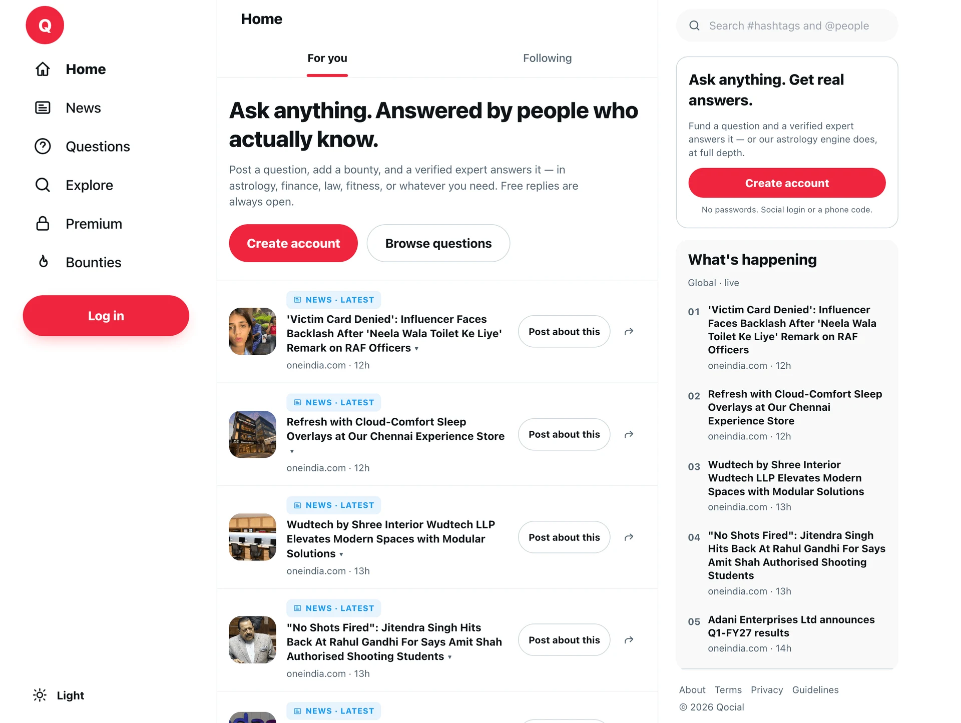 Qocial preview