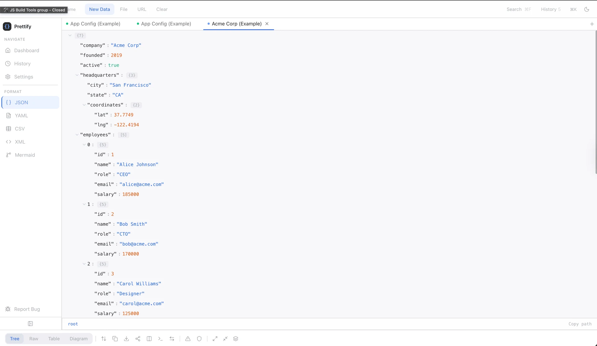 Prettify preview