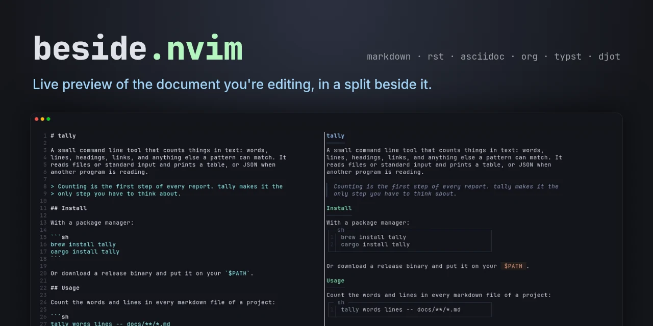 beside.nvim preview