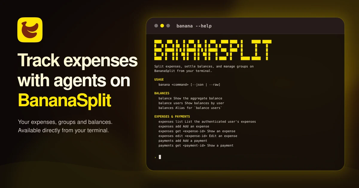 BananaSplit CLI preview