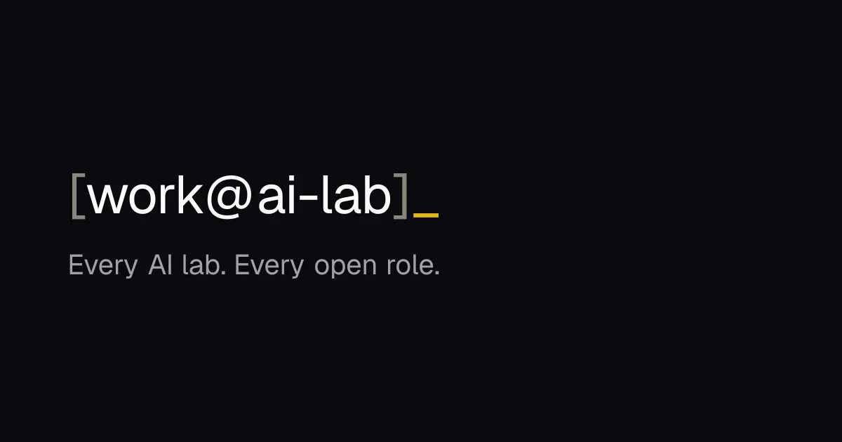 Work at AI Lab preview